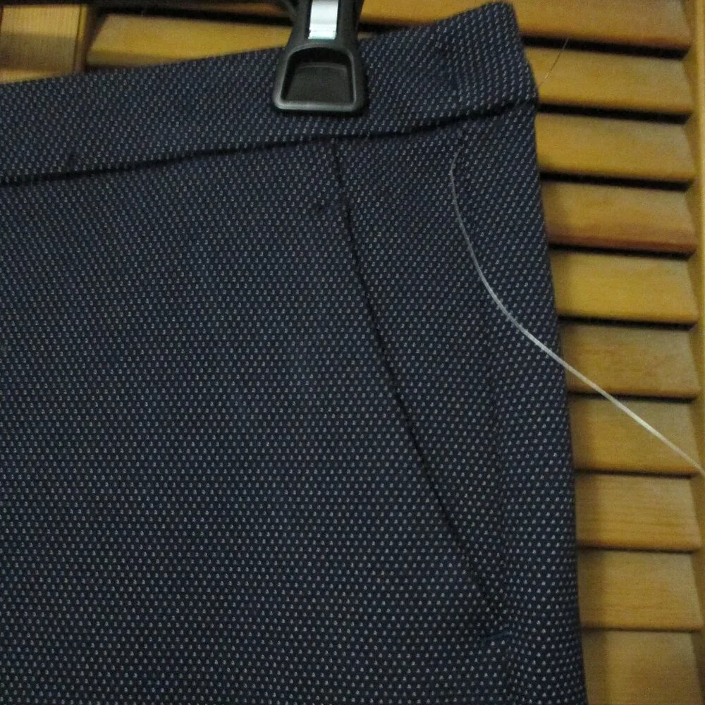 Liverpool pants elastic banded waist, pockets and stretch, navy w/dots size 12 - Picture 5 of 8
